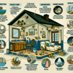 Egy digitális művészeti ábrázolás egy penészes sarokról, amely a penész problémáját jelképezi otthonokban.