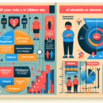 Egy gyermek ábrázolása digitális művészet formájában, amint egy hamburgerrel a kezében tartja, ami a gyermekkori elhízást szimbolizálja.