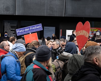 a big protest in liestal against the corona pandemic mesurments