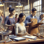 Egy multikulturális háromfős csoport mérésekkel és mértékegységek átváltásával kapcsolatos tevékenységeket végez. Egy ázsiai nő egy számológépet haszn