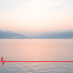 Egy nyugodt táj lágy színekkel, amelyen egy szívritmusfigyelő és lágy szellők találhatók, a békét és nyugalmat szimbolizálva a szorongás és pánikbe...